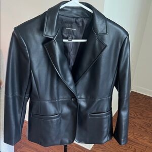 Banana Republic Black Leather Blazer. Worn 1 time!